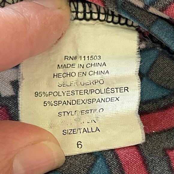 AUW Women’s Dress Black & Gray Cute Detail on Sleeve Size 6 - Picture 7 of 7